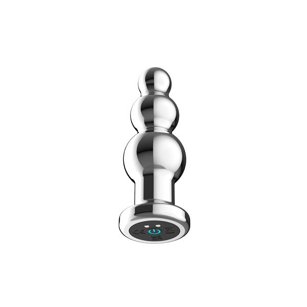 Loving Joy metal vibrating anal beads with remote control, UK version
