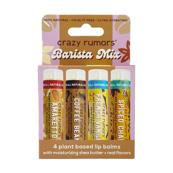 Crazy Rumors Barista Mix lip balm 4 pack 4x4.5g - British product