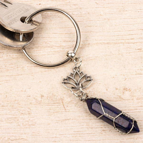 Myga Keyring - Lotus & Blue Sandstone