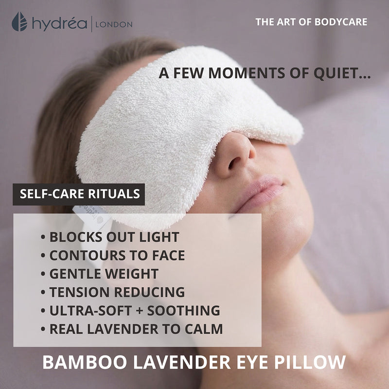 Hydréa London Bamboo & Lavender eye pillow, imported from the UK