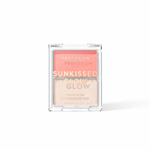 Profusion Cosmetics Sunkissed Glow blush highlighter duo Pink Sunrise, UK version