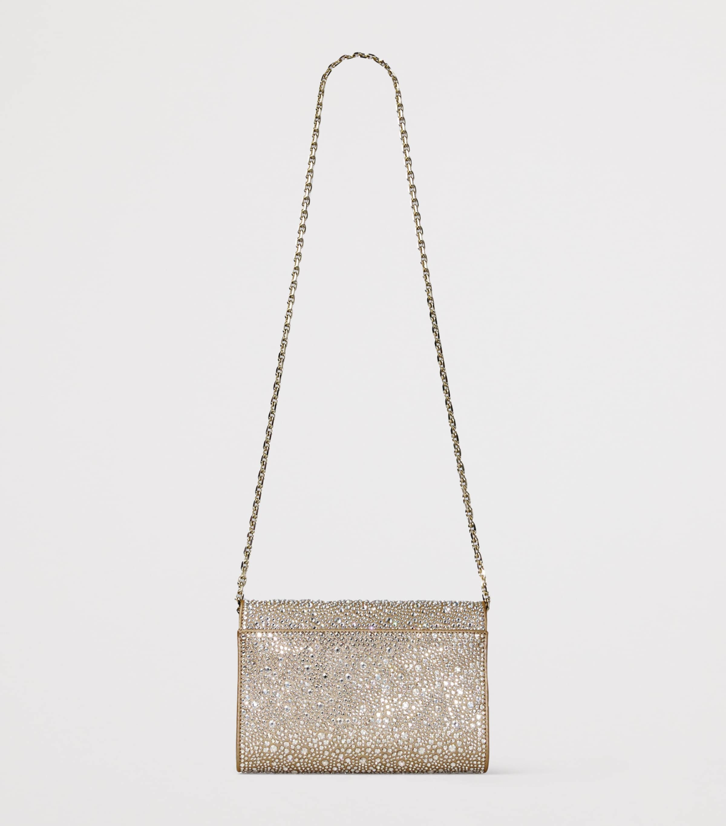 Jimmy Choo crystal-embellished curve clutch bag - British product