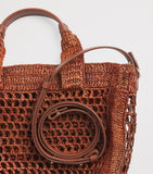 Chloé Small Raffia Summer Banana Tote Bag, imported from the UK