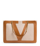 Valentino Garavani Viva Superstar tote bag in canvas and leather - British product