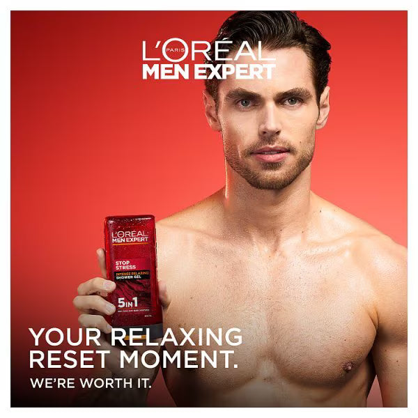L'Oreal Paris Men Expert Stress Resist shower gel 300ml, UK version