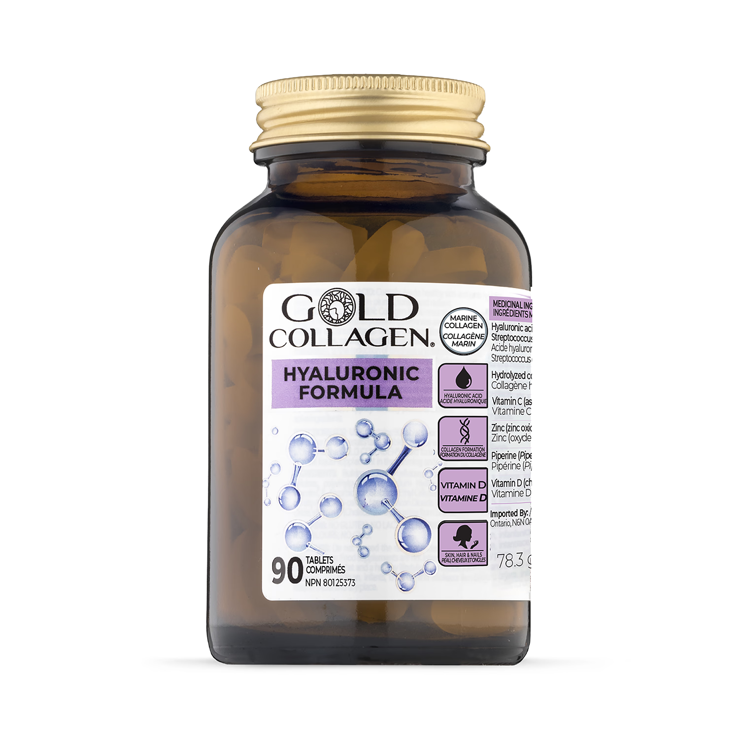Gold Collagen Hyaluronic Formula 90 tablets (British brand)
