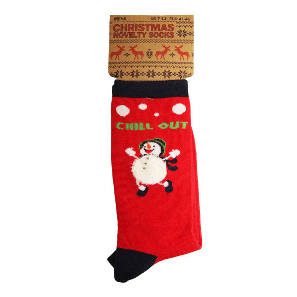 RJM Mens Christmas Novelty Socks (UK 7-11) GOODS Superdrug Snowman  