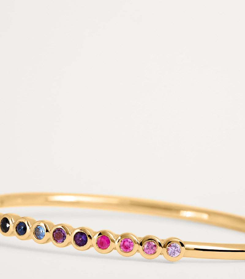 Emily P. Wheeler Jill bangle mixed sapphire yellow gold (British brand)