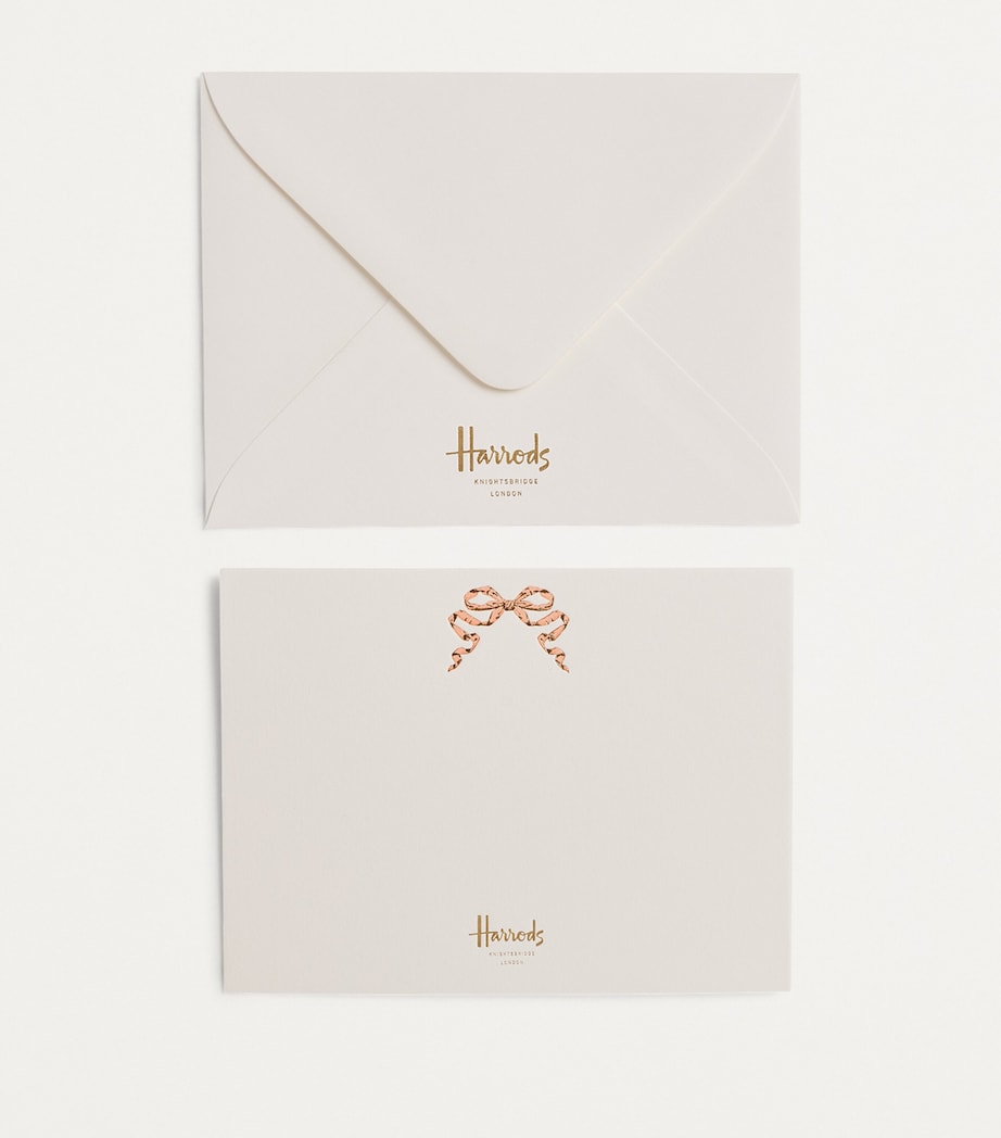 Harrods pink bow cards pack of 10, UK version