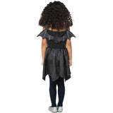 Smiffys dark bat fairy costume with dress, wings, and eyemask - British product