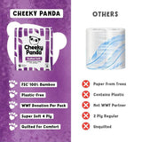 Cheeky Panda bamboo toilet paper quilted 4-ply 45 rolls - British product