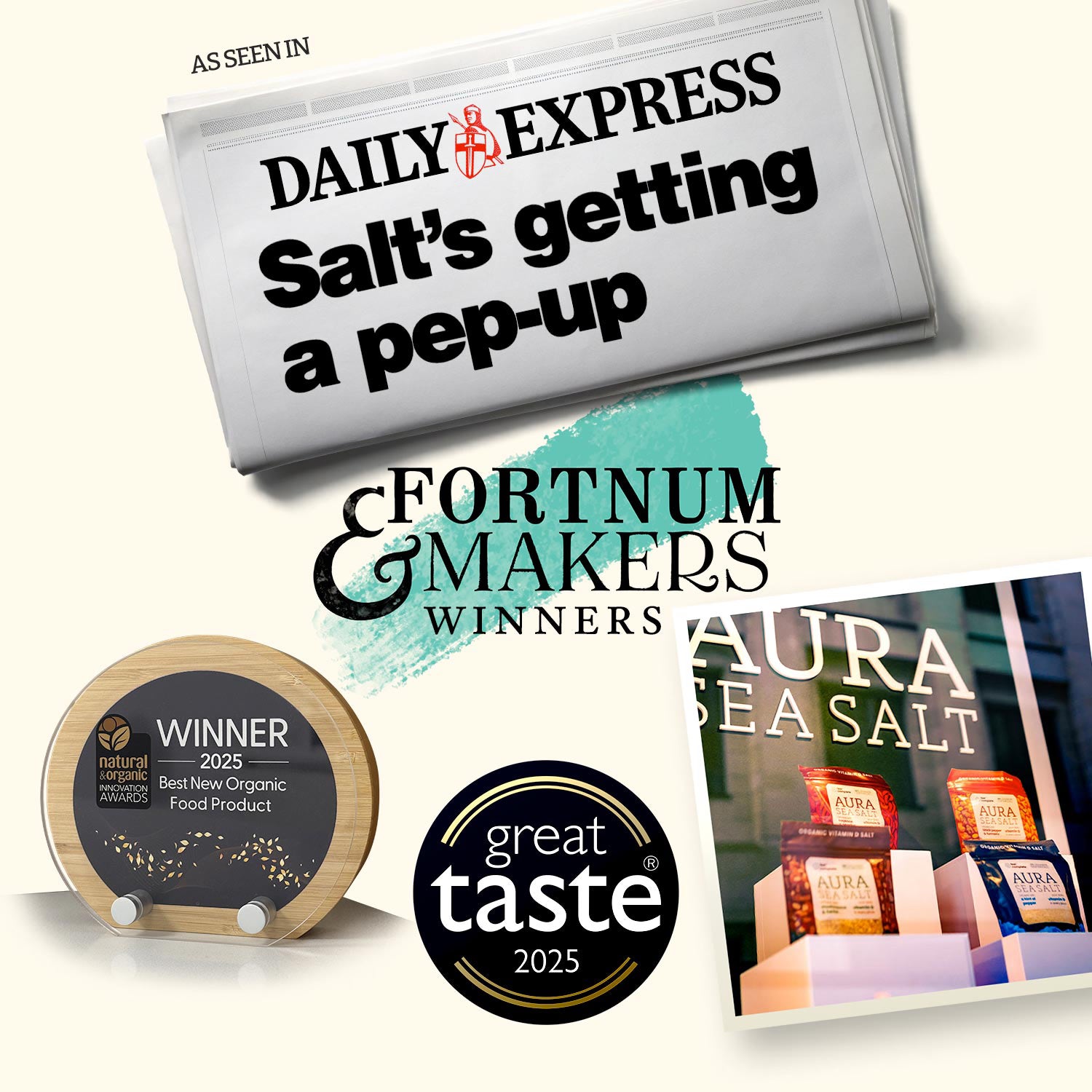 Feel Complete Aura Sea Salt Mushroom Herbs 80g, imported from the UK