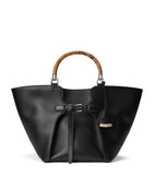 Ralph Lauren Collection leather tote bag with wooden handles, imported from the UK