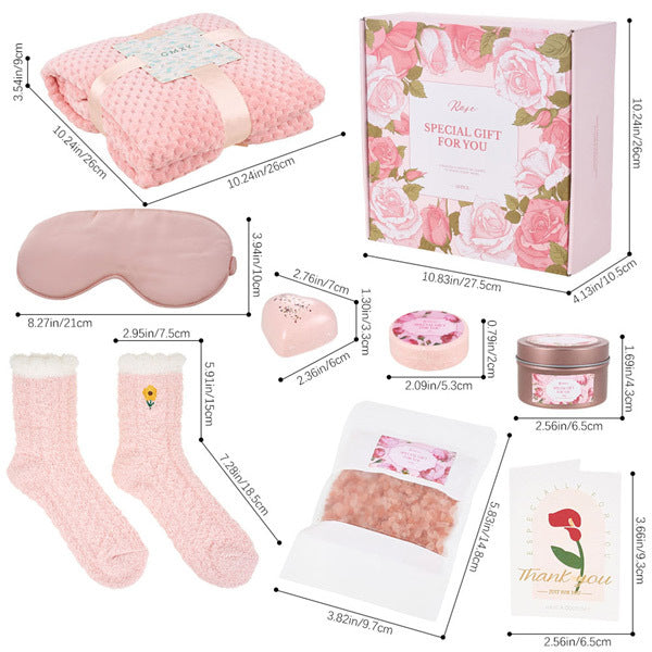 Livingandhome rose-scented spa gift set, imported from the UK