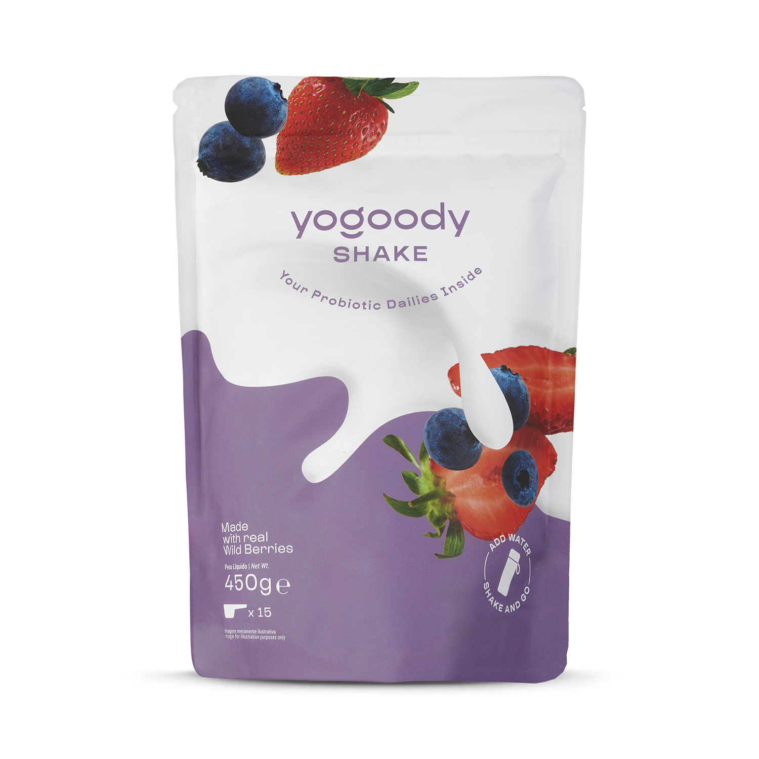 Yogoody probiotic shake wild berries 450g, imported from the UK