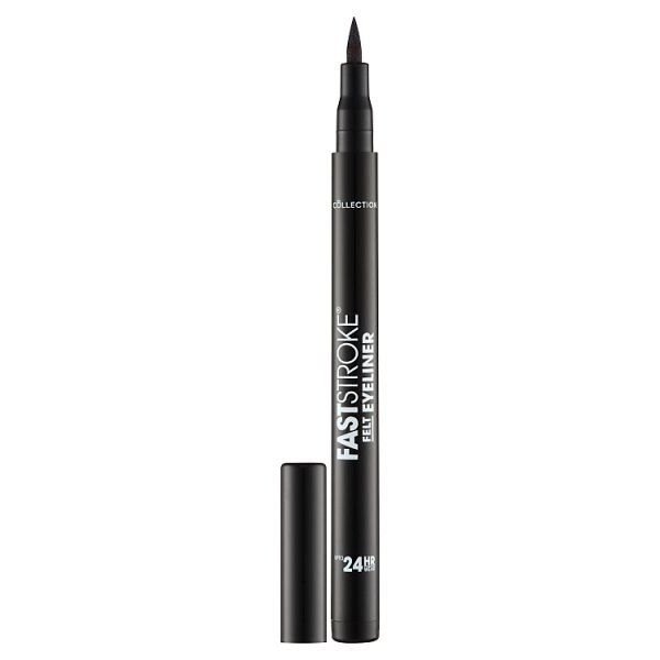 Collection Fast Stroke Felt Eyeliner Sh1 Black GOODS Superdrug   