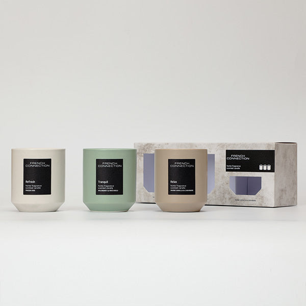 French Connection candle trio 420g - British product