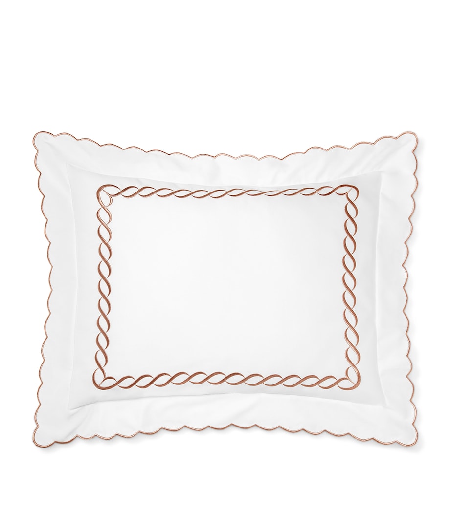 Pratesi cotton Treccia pillowcase 50x75cm (British brand)