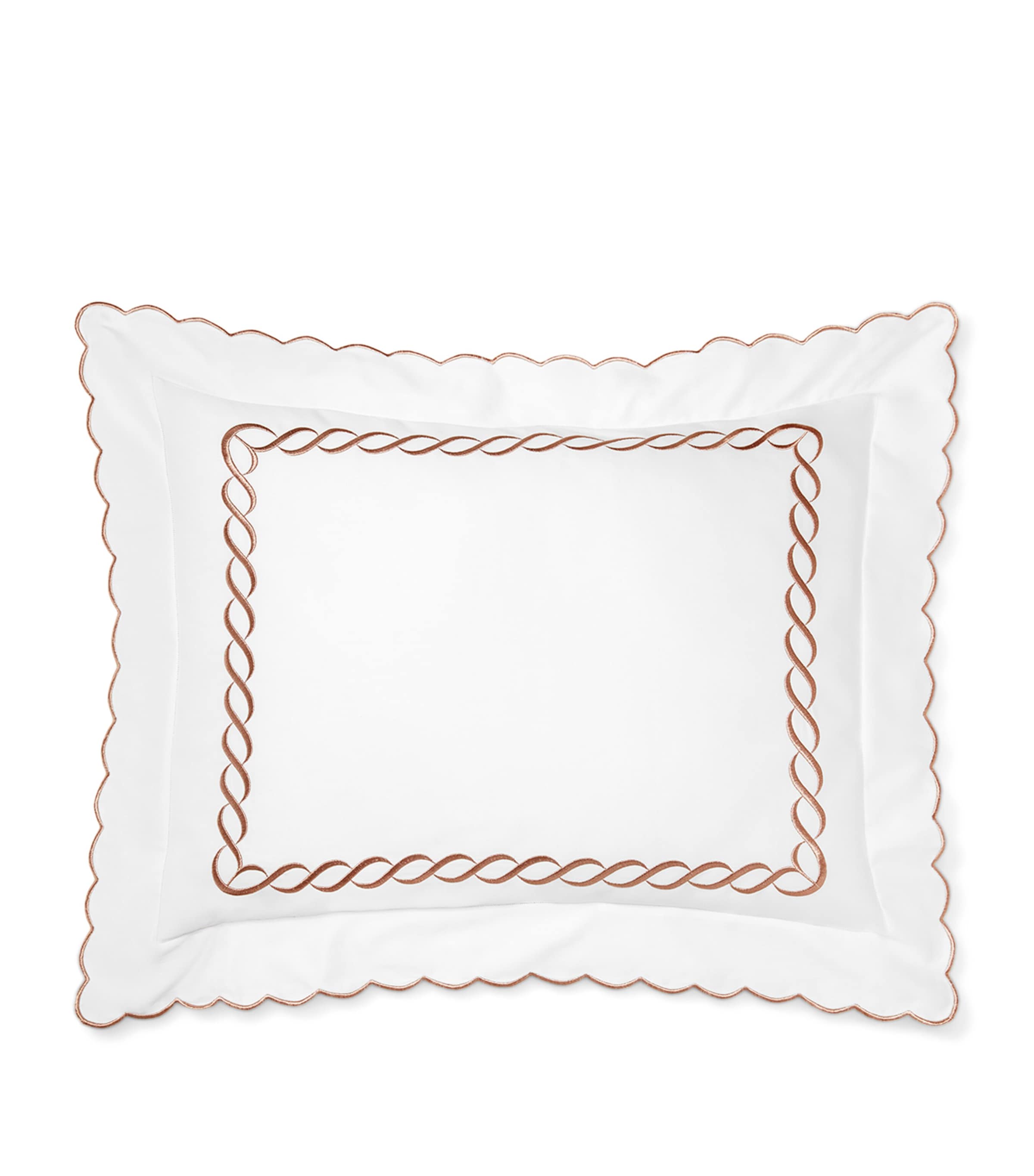Pratesi cotton Treccia pillowcase 50x75cm (British brand)
