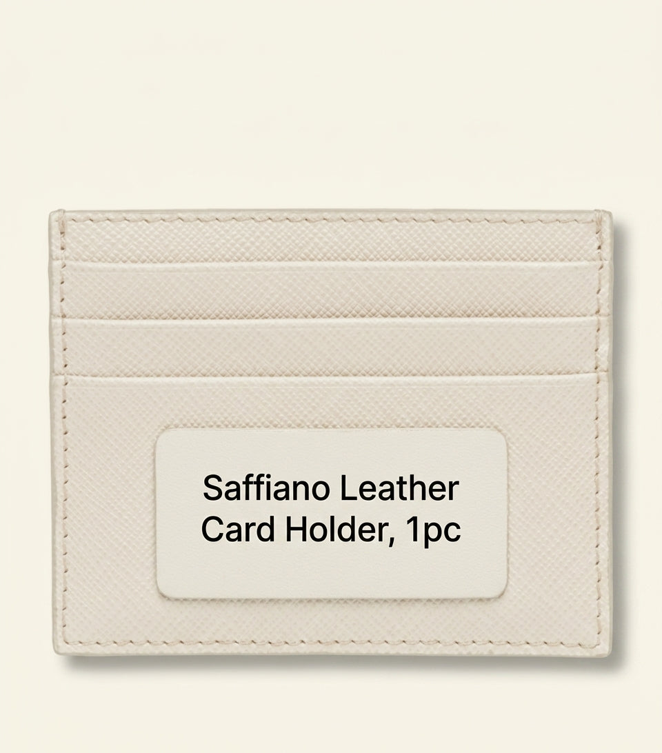 Prada Saffiano leather card holder 8cmx10cm, imported from the UK
