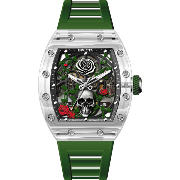 Invicta Black Artist Roseskull men's watch - British product