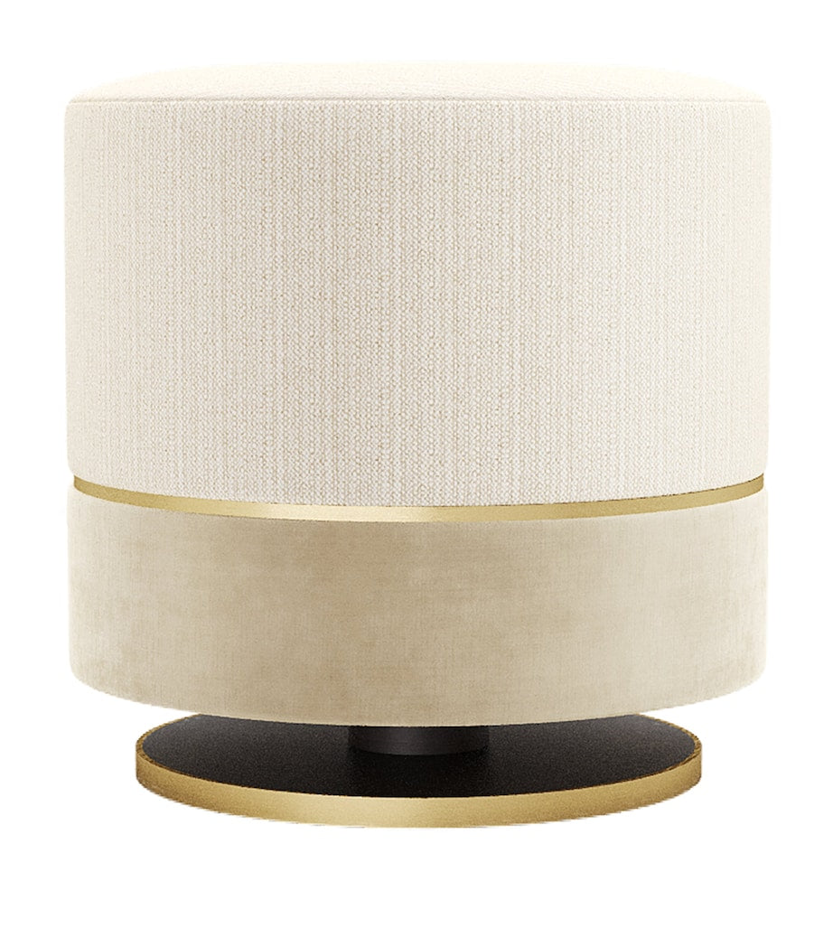 Frato Parma stool with fabric seat and brass base 50cm - British product