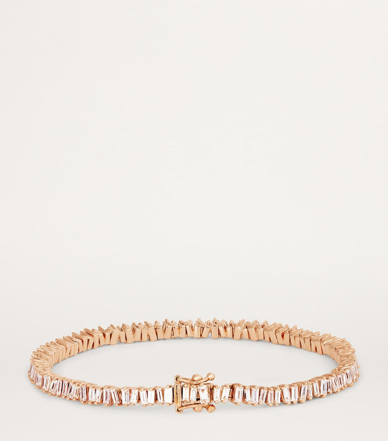 Suzanne Kalan rose gold diamond tennis bracelet, imported from the UK