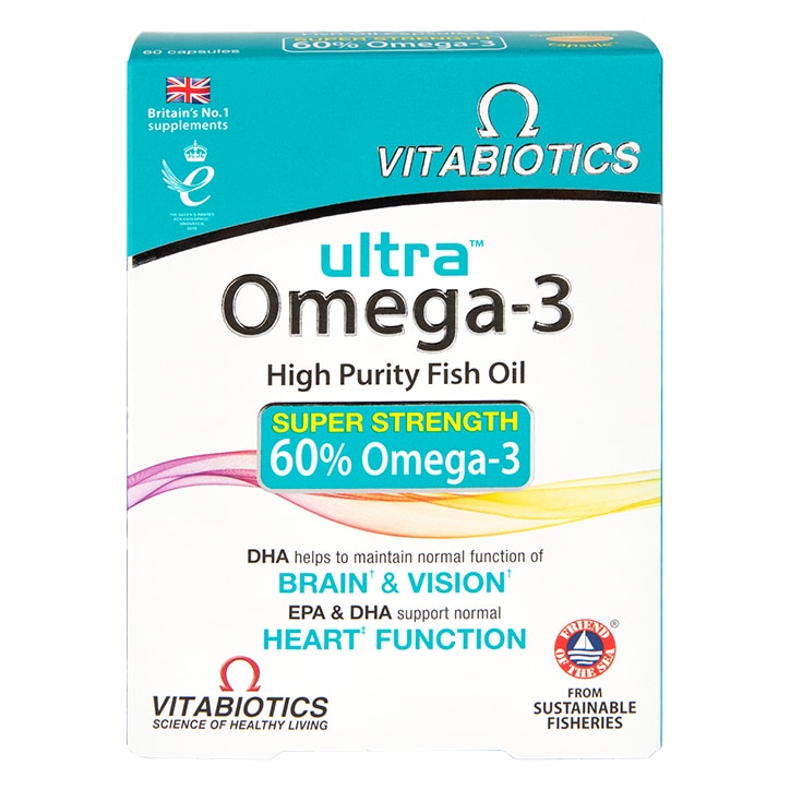 Vitabiotics Ultra Omega-3 60 Capsules Omega 3 Supplements & Fish Oils Holland&Barrett   