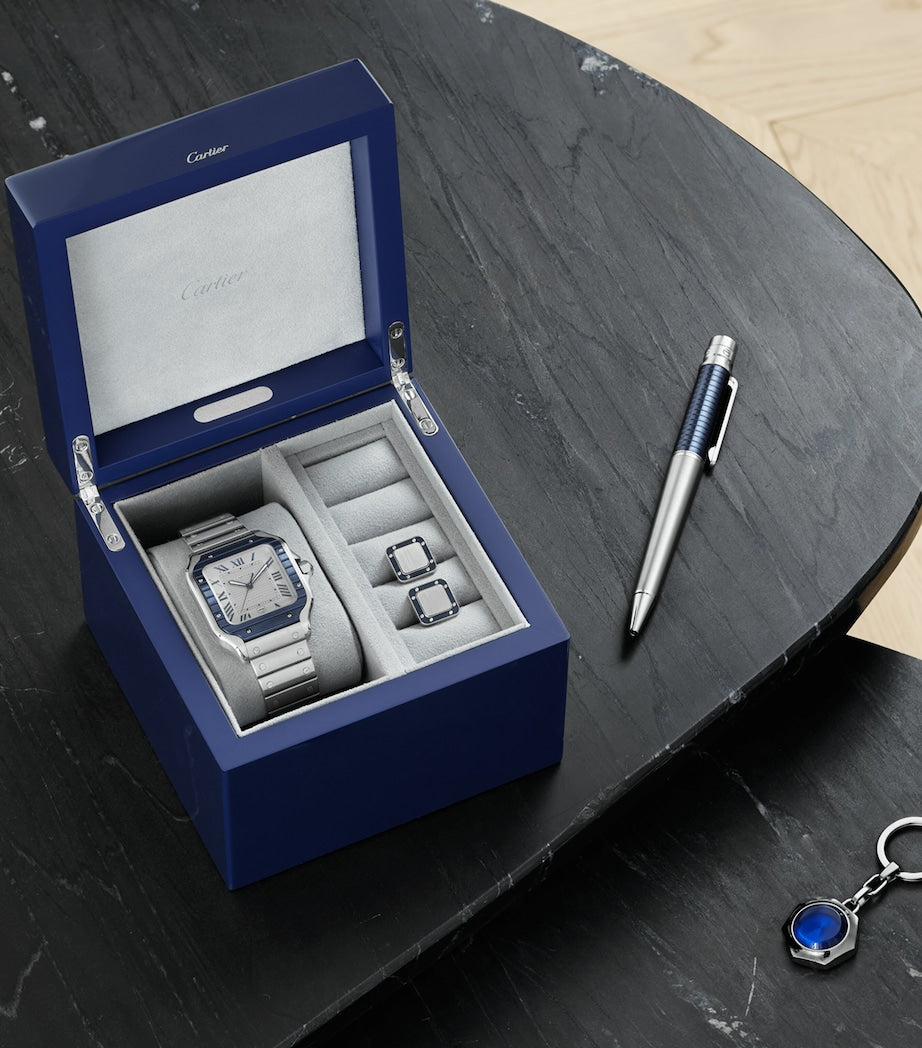 Cartier Santos de Cartier ballpoint pen with etched logo, 14cm length - British product