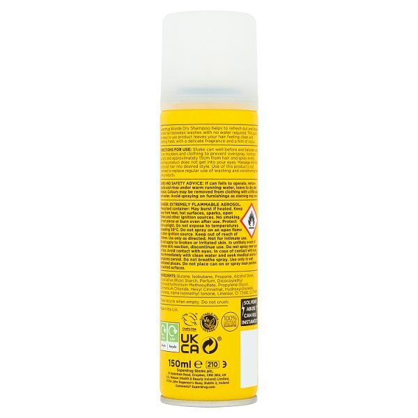 Superdrug Dry Shampoo Blonde 150ml GOODS Superdrug   