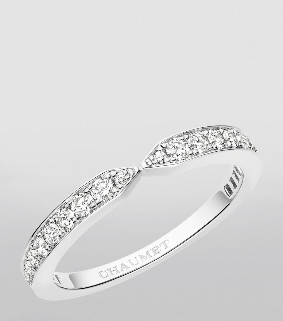 Chaumet platinum diamond wedding ring (British brand)