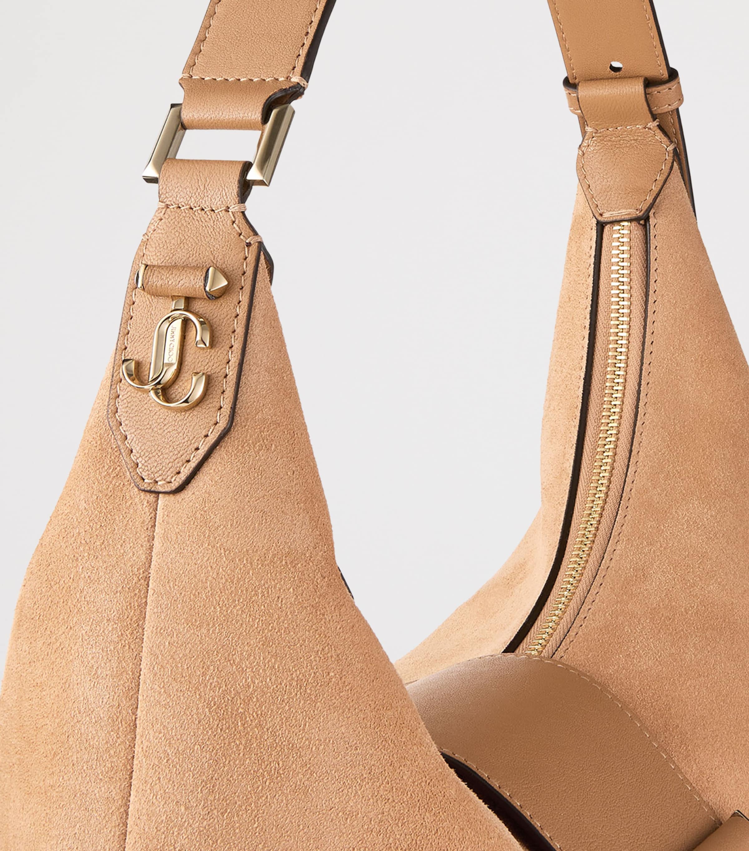 Jimmy Choo Bar suede shoulder bag medium, imported from the UK