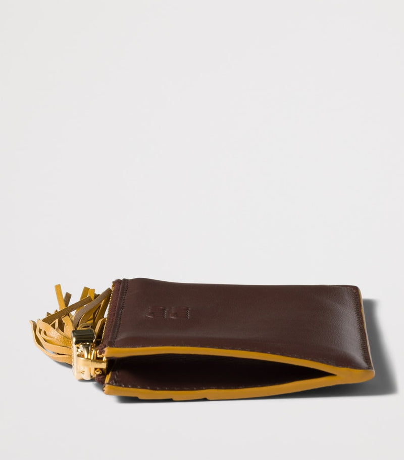 Miu Miu calfskin tassel card holder (British brand)