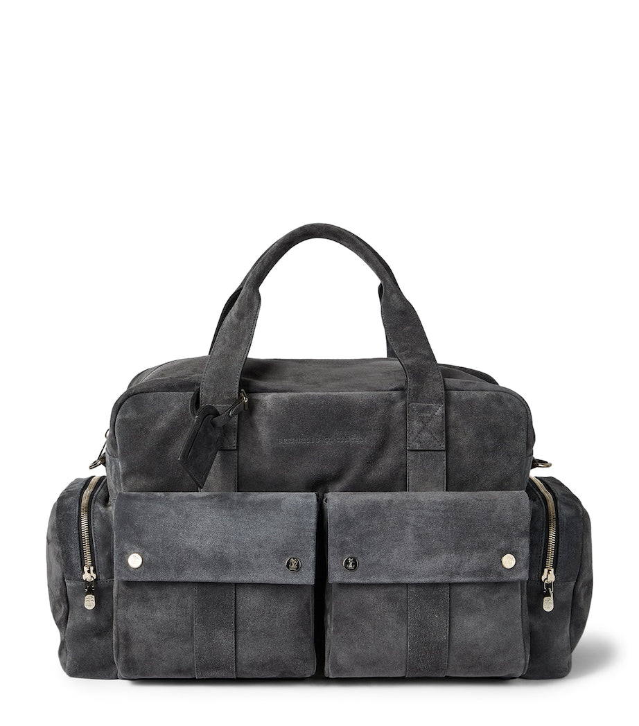 Brunello Cucinelli suede leisure bag, imported from the UK