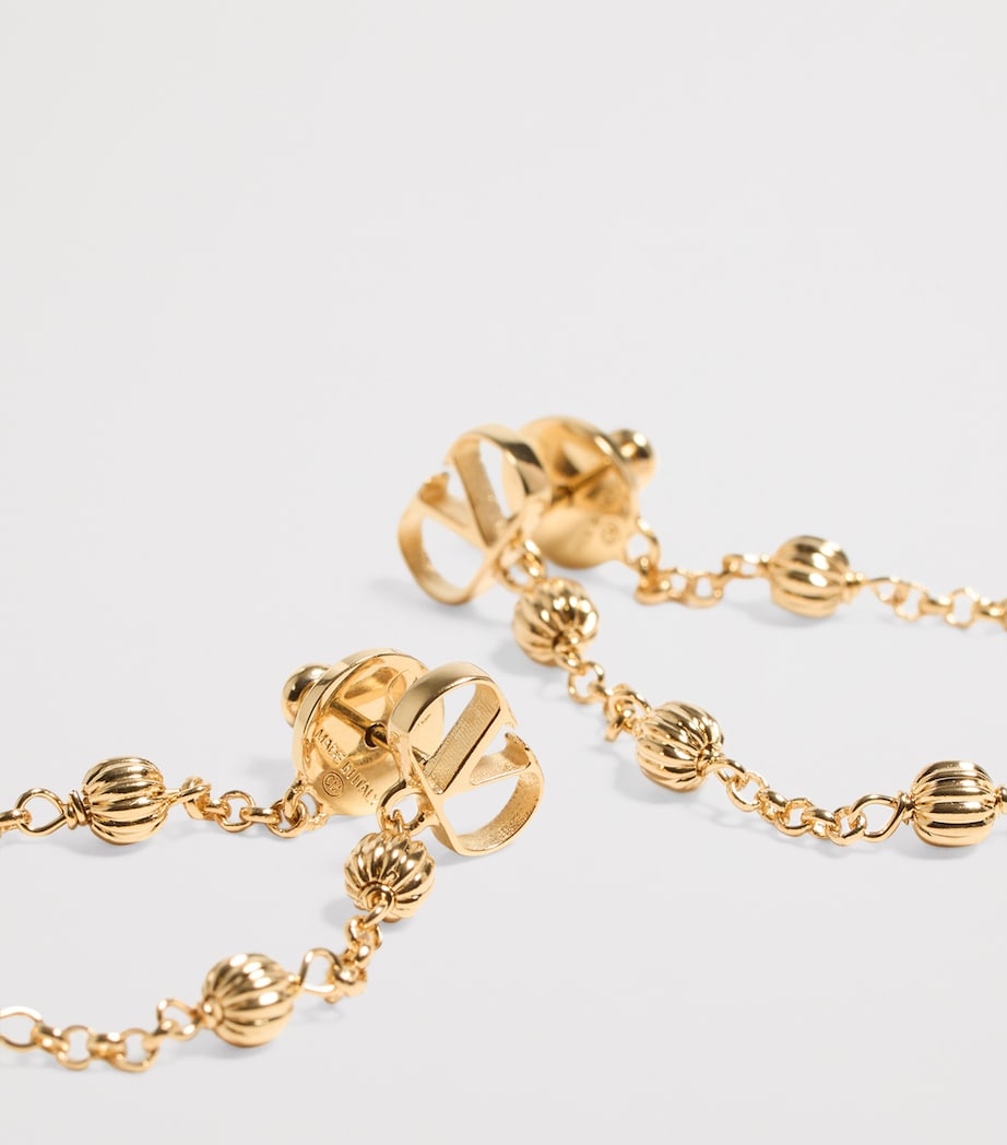 Valentino Garavani VLogo signature drop earrings brass, UK version