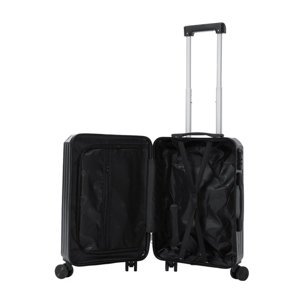 Livingandhome 24-inch travel suitcase black - British product
