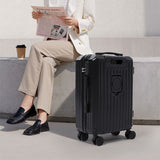 Livingandhome 24-inch travel suitcase black - British product