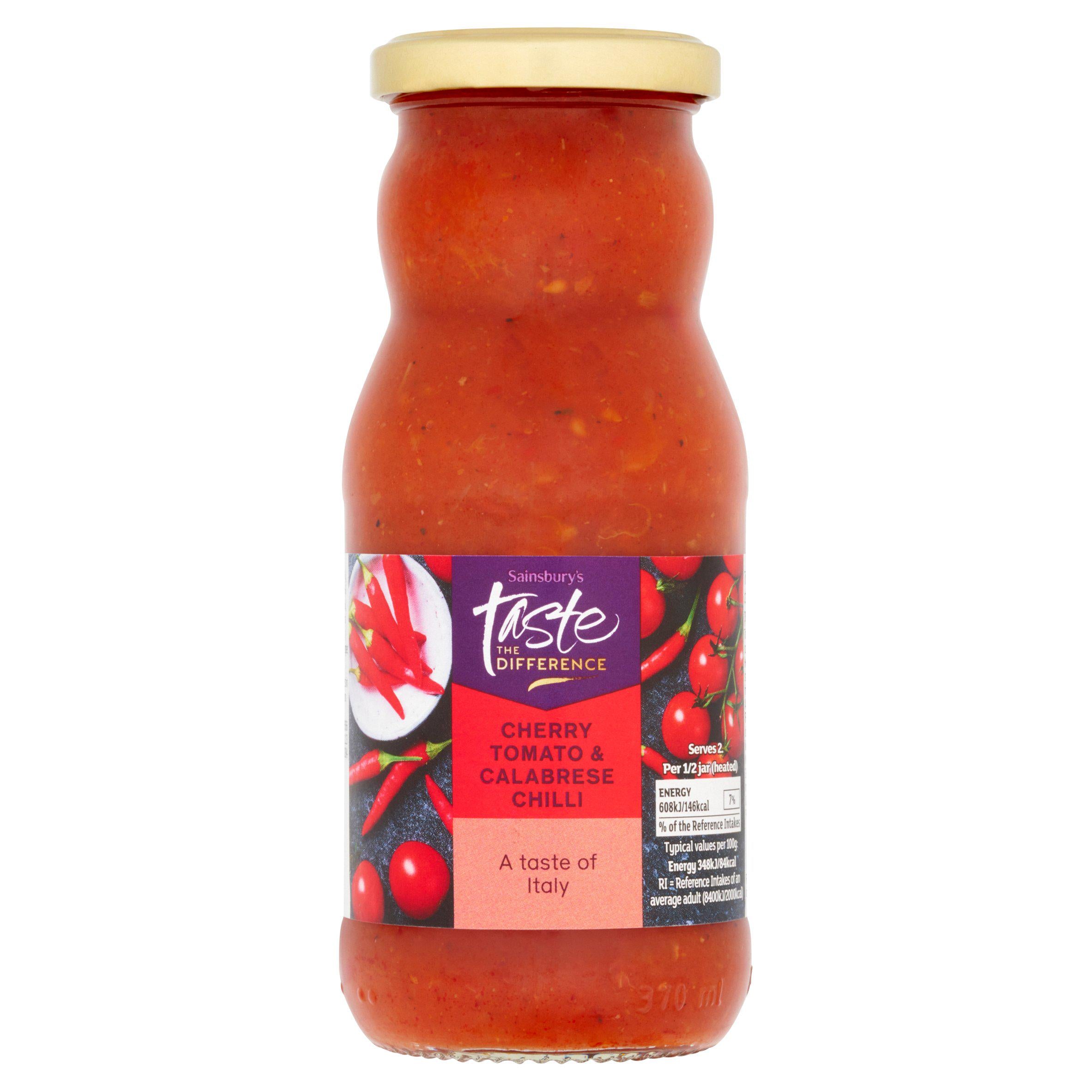 Sainsbury's Cherry Tomato & Calabrese Chilli Pasta Sauce, Taste the Difference 350g Italian Sainsburys   