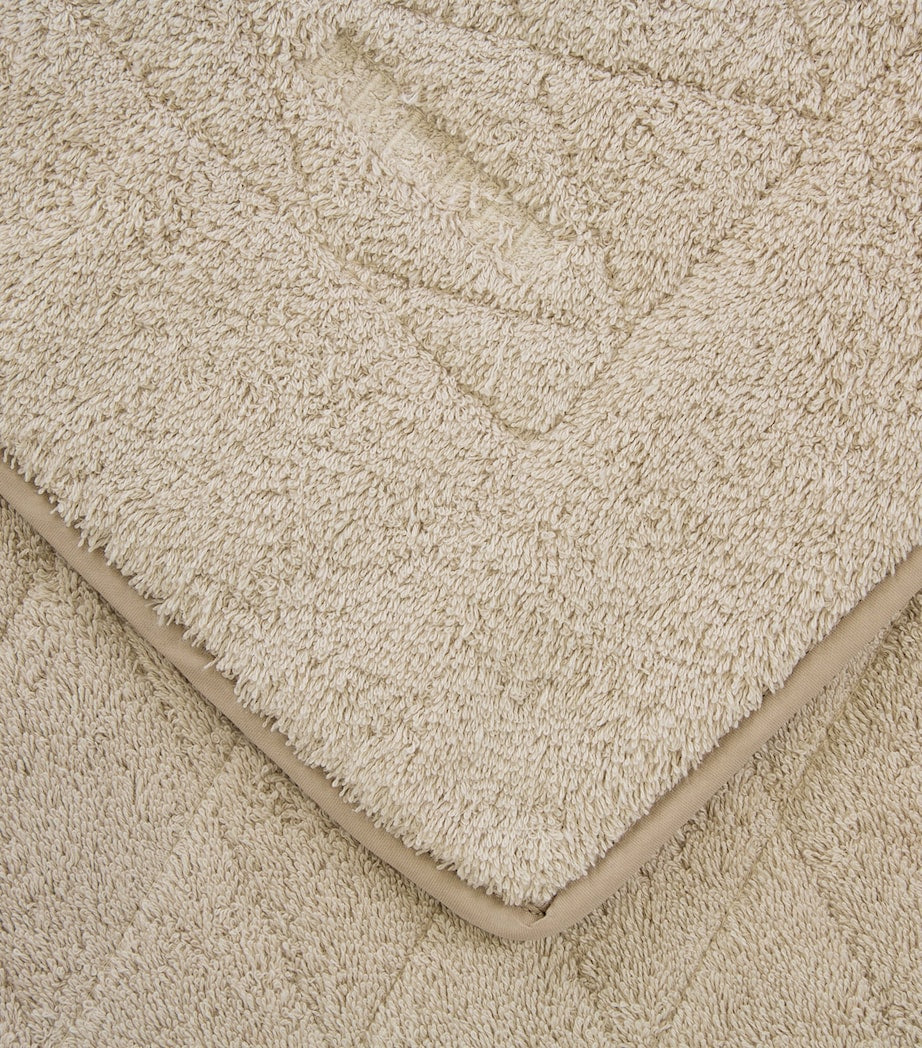 Plush Terry Cotton Bath Mat with Sateen Trims, 54cm x 87cm