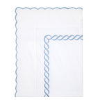 Pratesi king fitted sheet with braid pattern 275cm x 275cm, imported from the UK