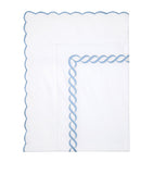 Pratesi king fitted sheet with braid pattern 275cm x 275cm, imported from the UK