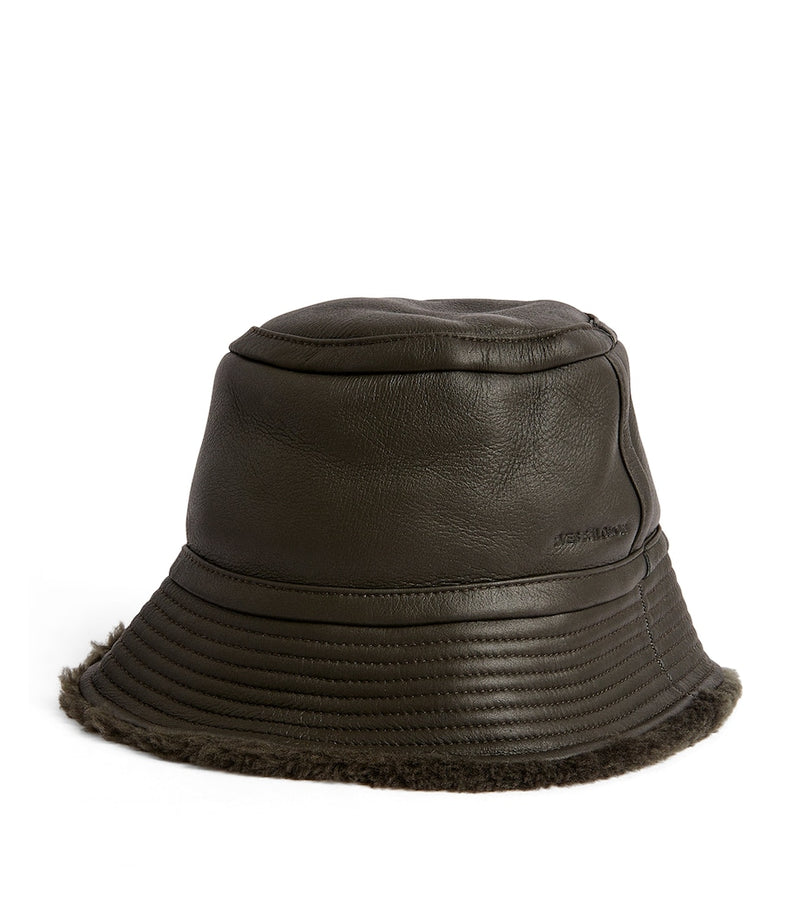 Yves Salomon merino lambskin bucket hat, UK version