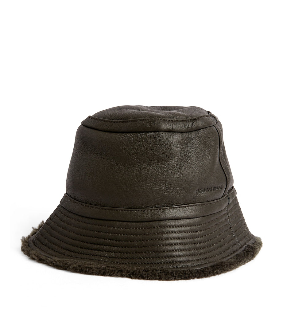 Yves Salomon merino lambskin bucket hat, UK version