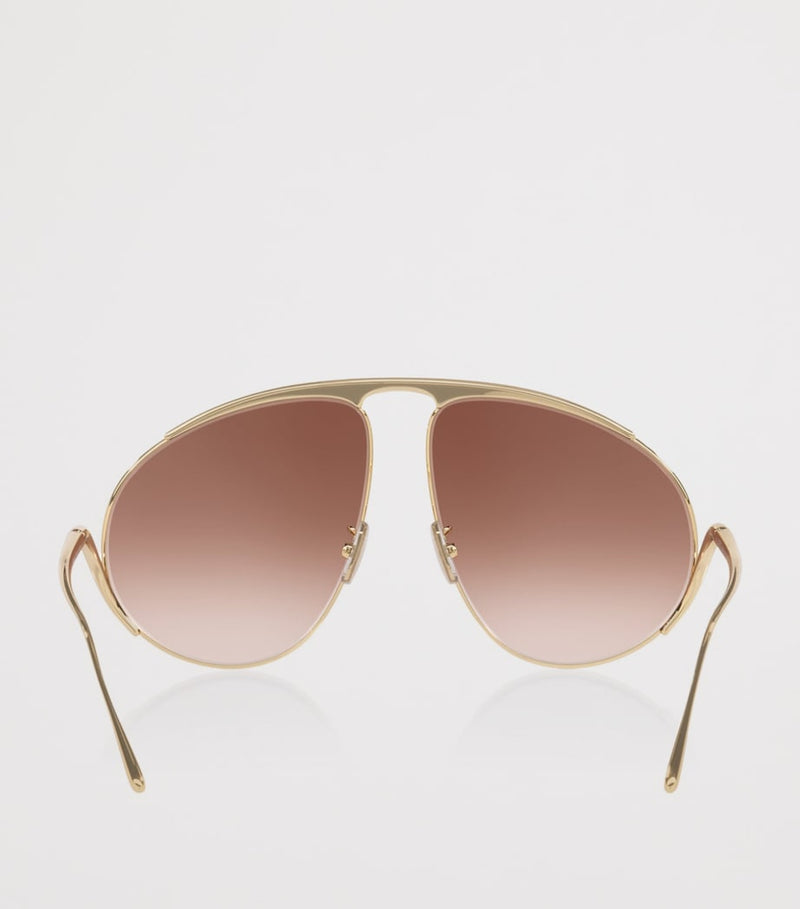 LOEWE Hillock pilot aviator sunglasses metal frame, UK version