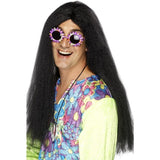 Smiffys long hippy wig with centre parting - British product