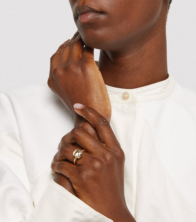 Pomellato Nudo Classic white topaz ring, imported from the UK