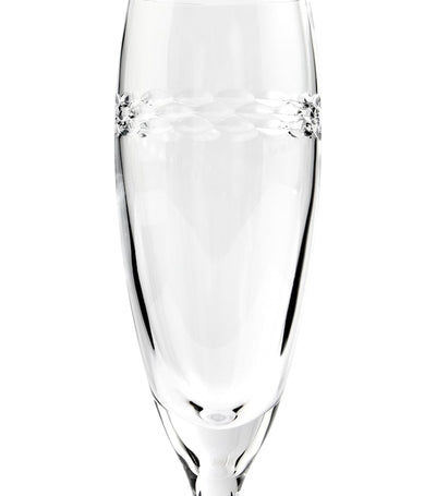 Harrods Set of 2 Crystal Champagne Flutes 210ml- Buy online at McGrocer