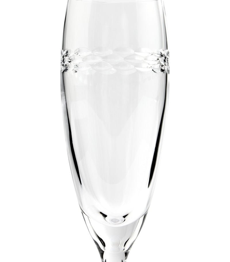 Wedgwood set of two crystal champagne flutes with 210ml capacity (British brand)