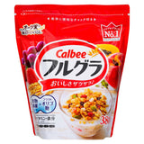 Calbee Frugra Oats cereal with dried fruits, UK version