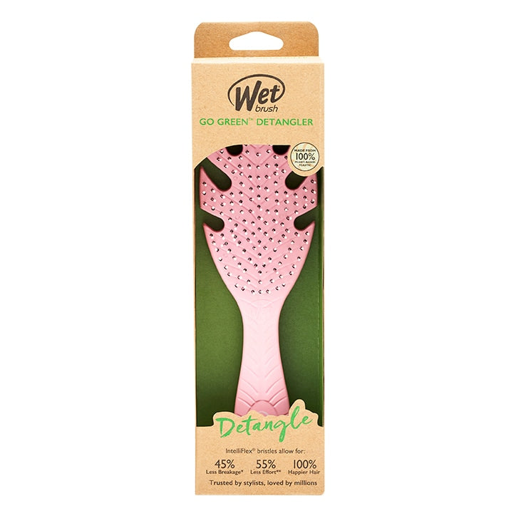 WetBrush Go Green Detangler - Pink Hair Accessories Holland&Barrett   